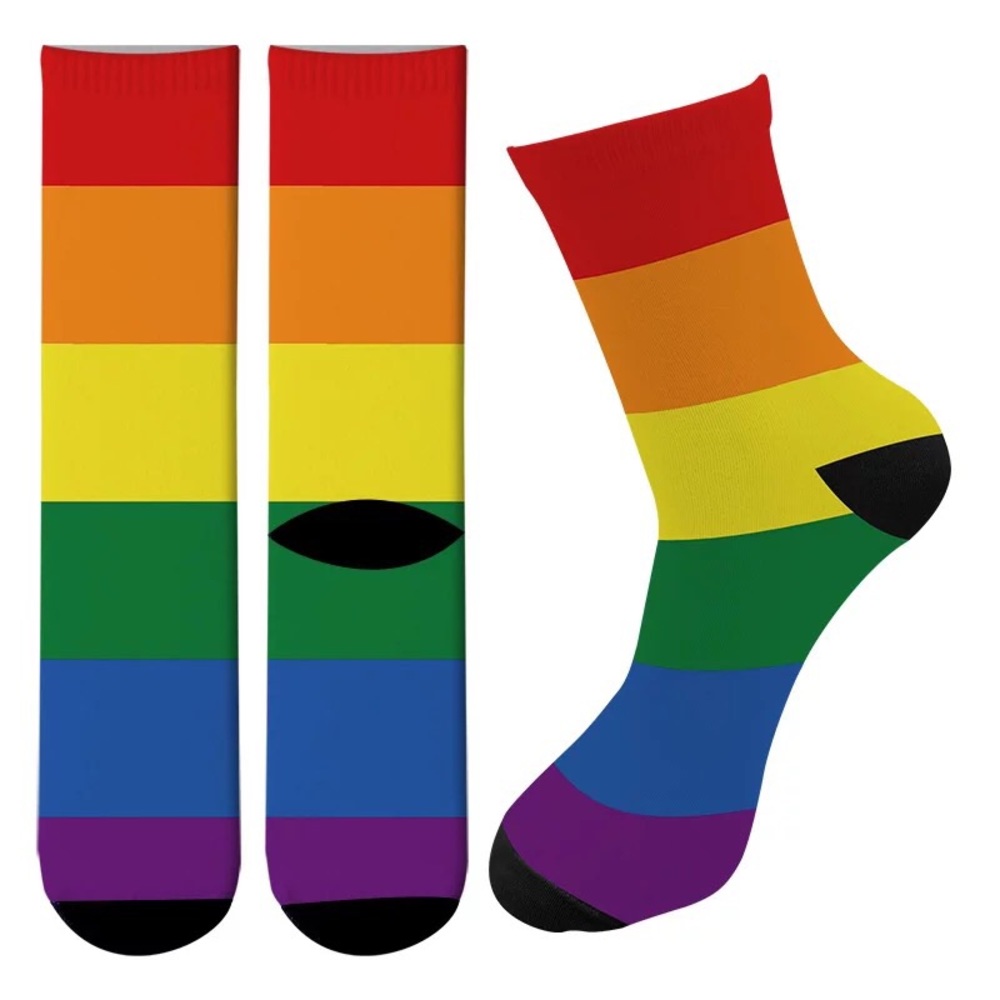 Rainbow Pride Cotton Socks Novelty